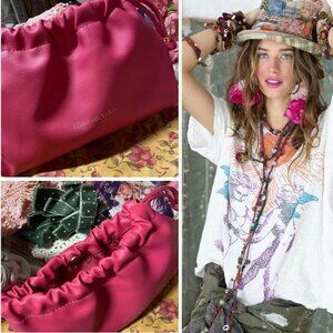 Elizabeth Arden Pink Leather Cosmetic Bag NWOT